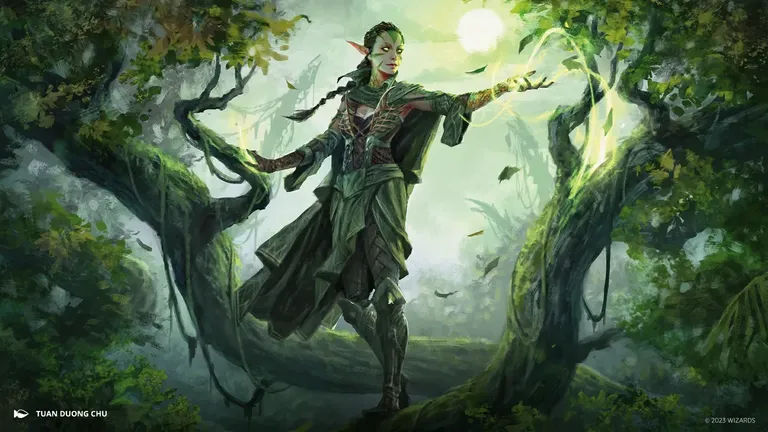 Nissa, Resurgent Animist (March of the Machine The Aftermath) art by Tuan Duong Chu