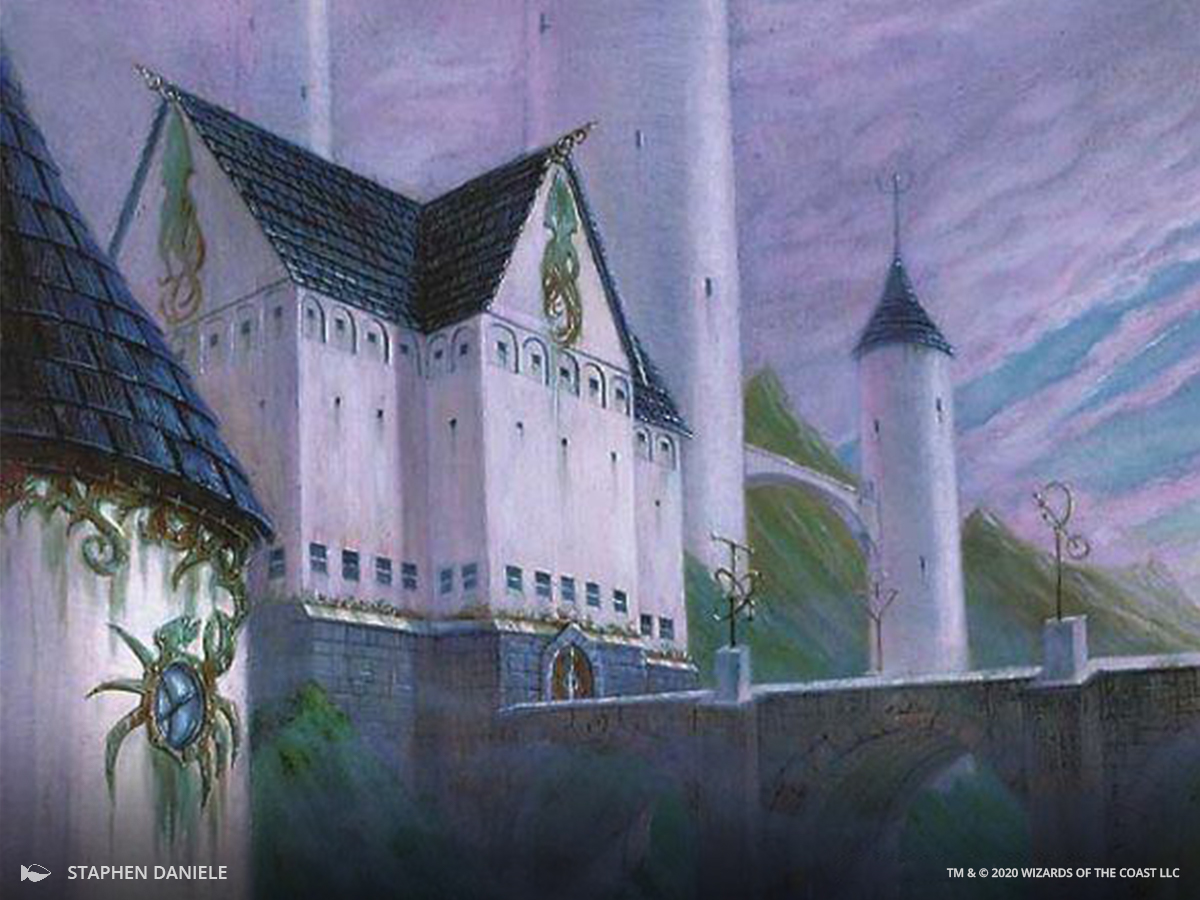 Tolarian Academy (Urza's Saga) art by Stephen Daniele