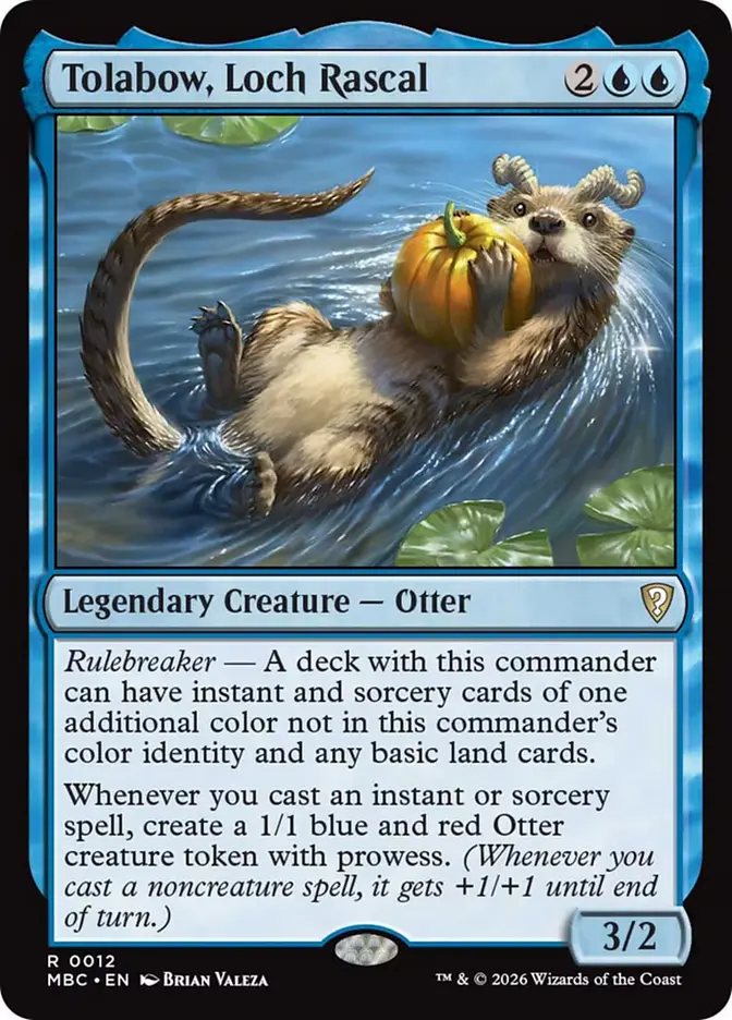 Tolabow, Loch Rascal ya tiene errata y cambia cómo se construye su mazo. 2 mbc 12 tolabow loch rascal