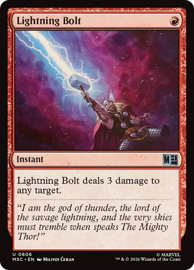 Tolabow, Loch Rascal ya tiene errata y cambia cómo se construye su mazo. 5 msc 806 lightning bolt
