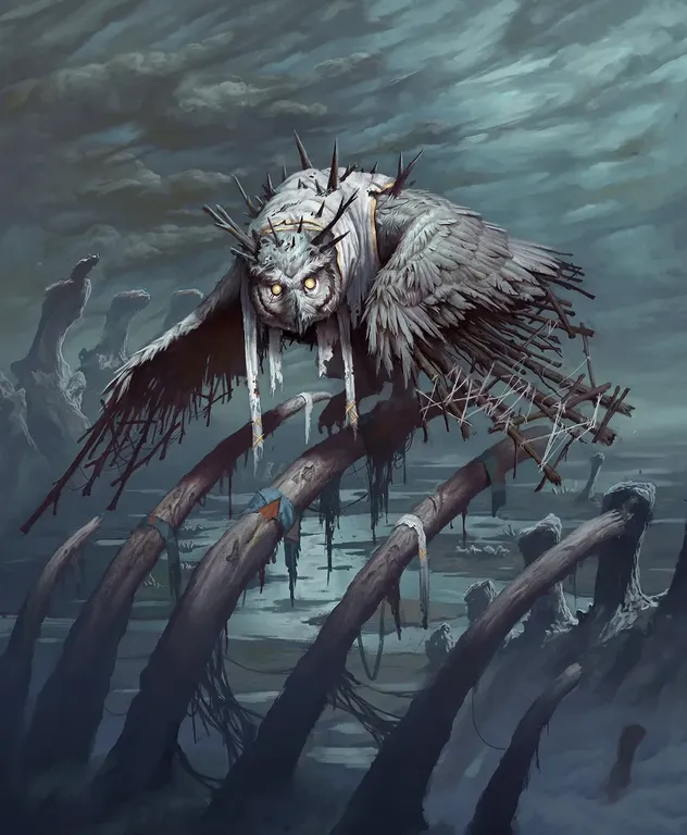 Baleful Strix (Bloomburrow Commander Decks) art by Maxime Minard