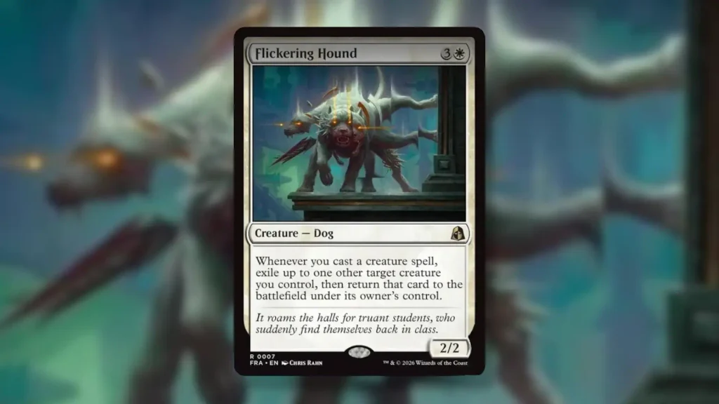 Flickering Hound pone a prueba los combos de blink en MTG. 2 MTG Flickering Hound 1 1024x576