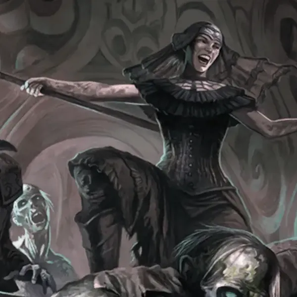 MTG Lively Dirge Outlaws of Thunder Junction Art by Warren Mahy