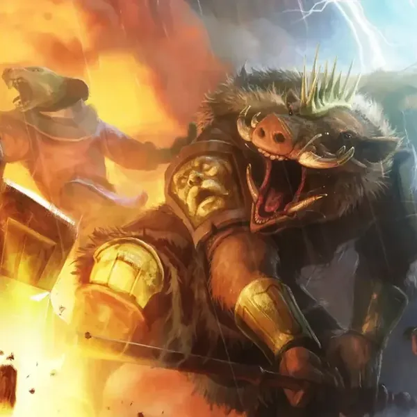 MTG Raggadragga Goreguts Boss Commander Legends Battle for Baldurs Gate Art by Xavier Ribeiro 1536x864