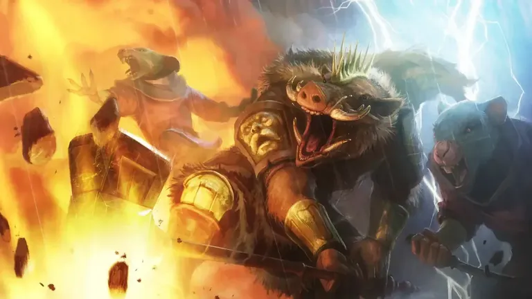 MTG Raggadragga Goreguts Boss Commander Legends Battle for Baldurs Gate Art by Xavier Ribeiro 1536x864