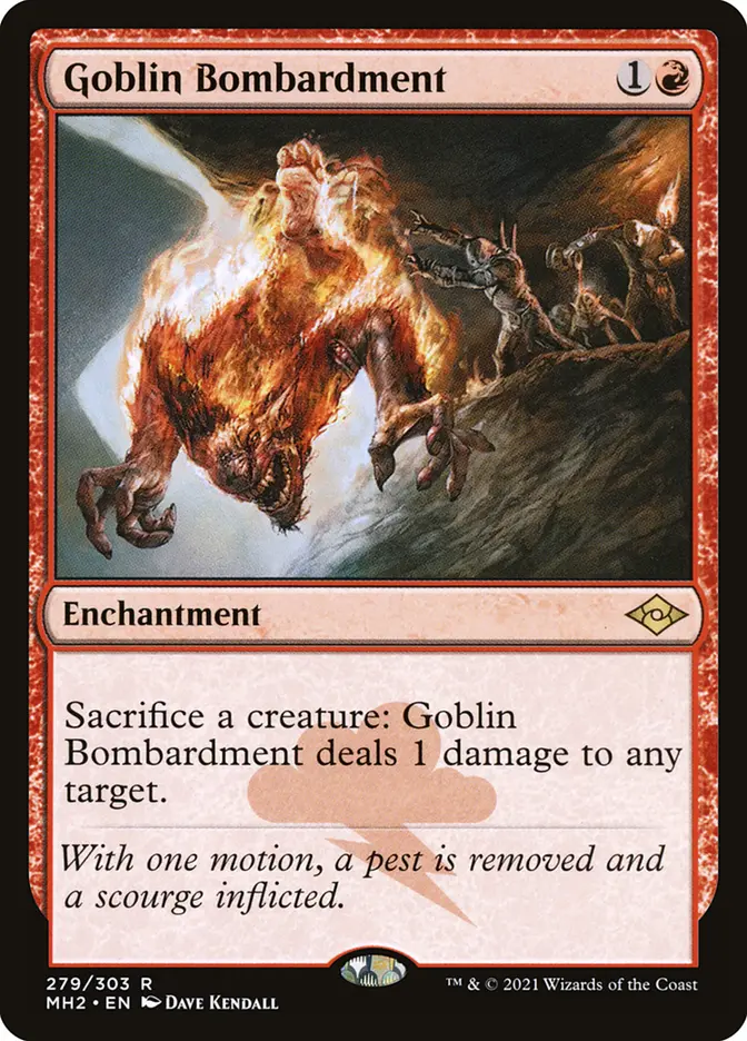Mazo sorpresa de Zombies Rakdos arrasa en evento de 921 jugadores en Modern. 3 mh2 279 goblin bombardment