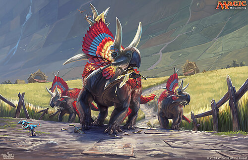 Un Dinosaurio de Ixalan se dispara un 327 % por una legendaria rota de Reality Fracture.