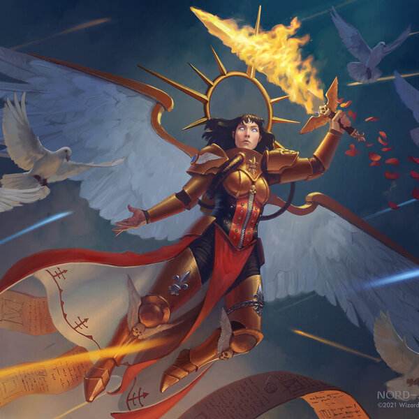 Celestine, the Living Saint (Warhammer 40,000) art by Irina Nordsol