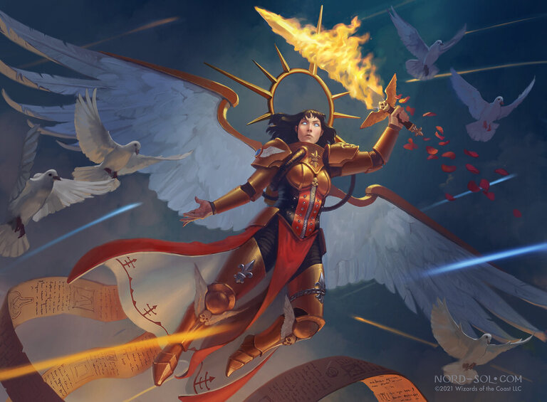 Celestine, the Living Saint (Warhammer 40,000) art by Irina Nordsol