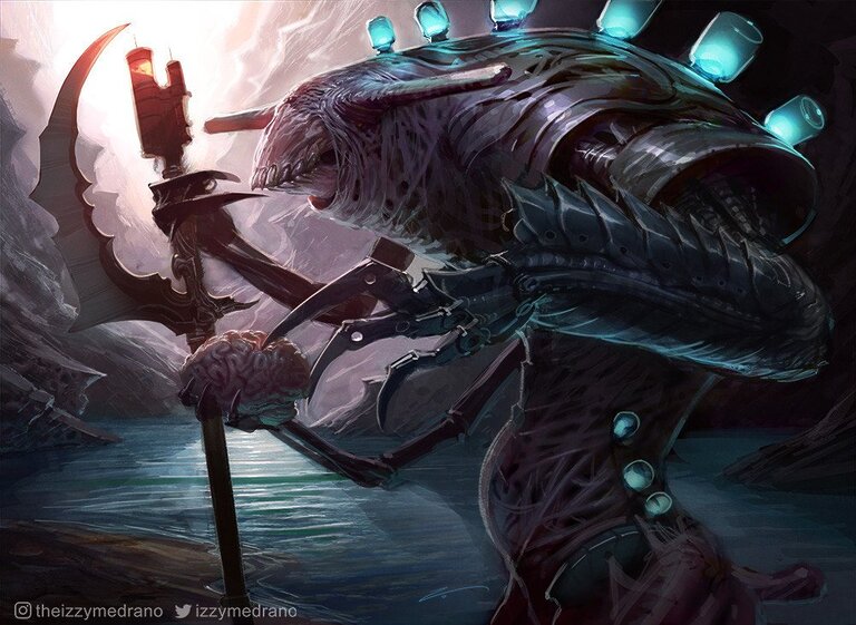 Deceiver Exarch (New Phyrexia) art by Izzy