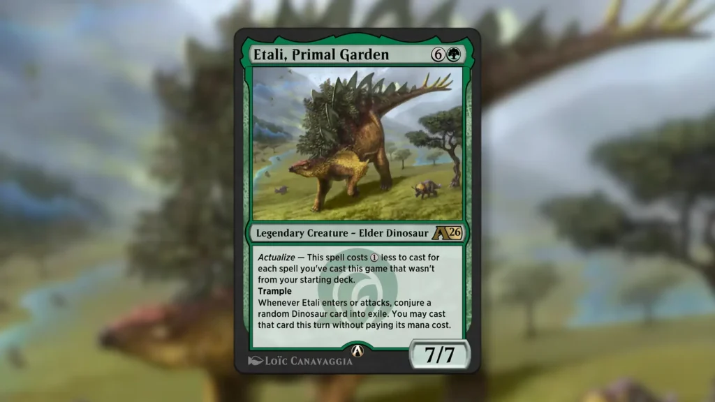 Alchemy: Reality Fracture revela 25 cartas destacadas. 7 Etali Primal Garden 1024x576