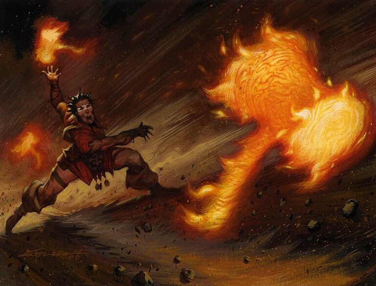 Punishing Fire (Zendikar) art by Christopher Moeller