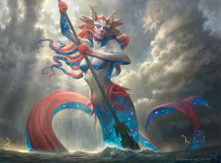 Thassa, Deep Dwelling (Theros Beyond Death) art by Zack Stella