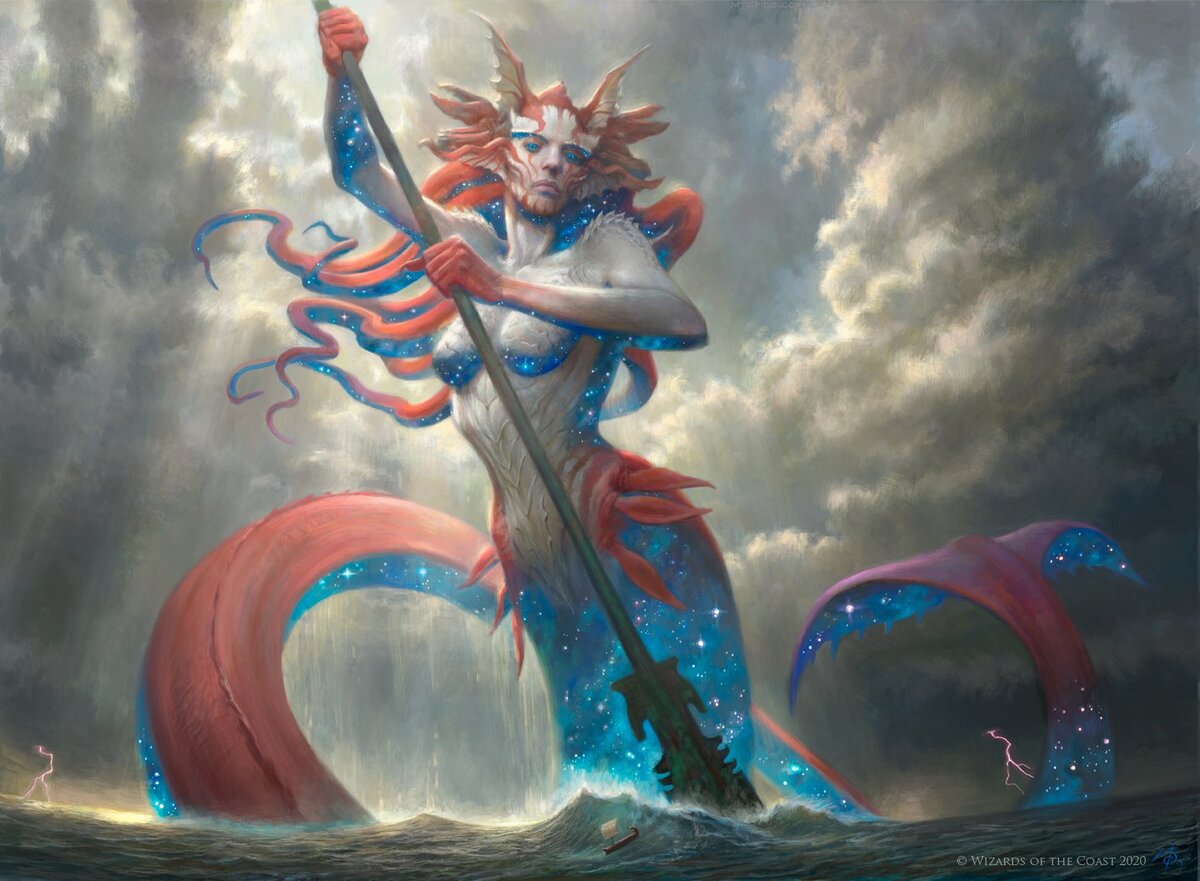 Thassa, Deep Dwelling (Theros Beyond Death) art by Zack Stella