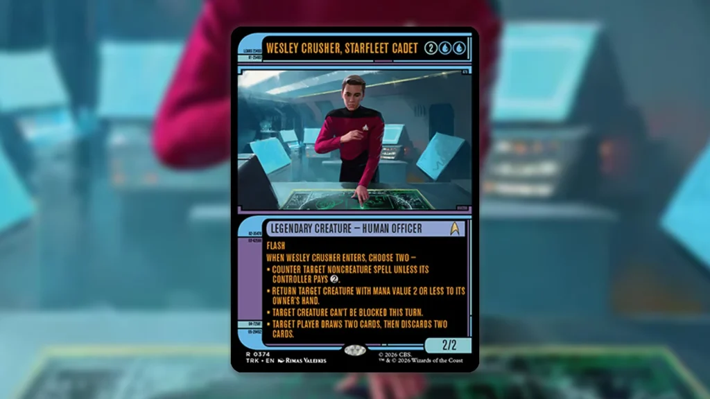 MTG Star Trek trae un contrahechizo rojo y 4 cartas que cambian el juego. 4 wesley crusher starfleet cadet 1024x576